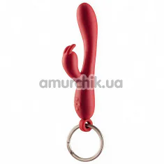 Брелок в виде rabbit-вибратора Diverty Sex, красный - Фото №1