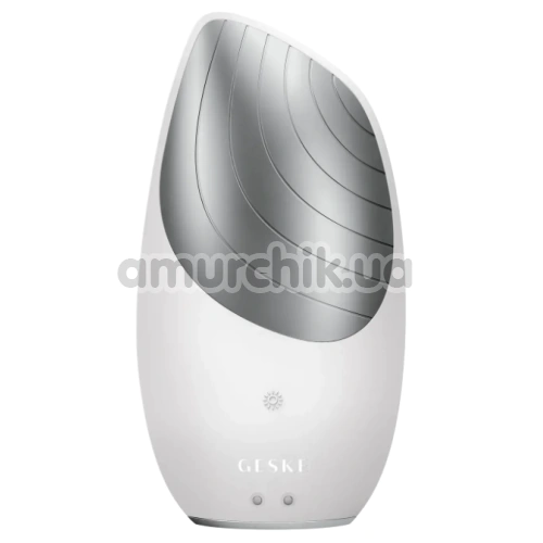 Ультразвуковая щетка для лица Geske Sonic Thermo Facial Brush 6 in 1, белая