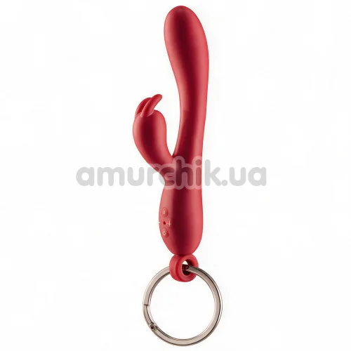 Брелок в виде rabbit-вибратора Diverty Sex, красный
