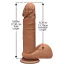 Фаллоимитатор The D Perfect D 7 Inch With Balls Ultraskyn, светло-коричневый - Фото №2