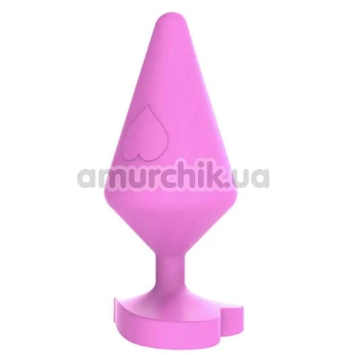 Анальна пробка MisSweet Luv Heart Plug Small, рожева - Фото №1