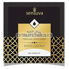 Лубрикант Sensuva Natural Water-Based Exotic Coconut - кокос, 6 мл - Фото №1