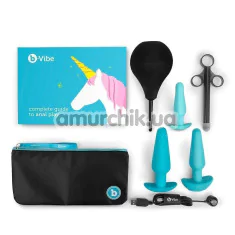 Набор анальных игрушек B-Vibe Anal Training & Education Set, бирюзовый - Фото №1
