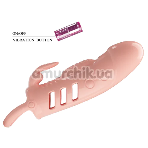Насадка на пеніс з вібрацією Pretty Love Penis Sleeve Sloane, тілесна