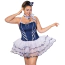 Костюм стюардессы JSY Sexy Lingerie P61122, сине-белый: платье + трусики-стринги + головной убор + платок - Фото №2