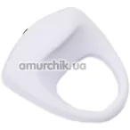 Виброкольцо Lit-Up Silicone Stimu-Ring 8, белое - Фото №1