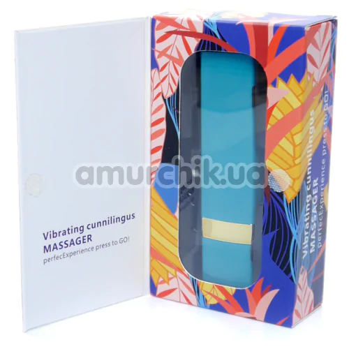 Кліторальний вібратор Boss Series Vibrating Cunnilingus Massager, блакитний