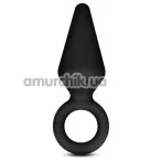 Анальная пробка Anal Adventures Platinum Loop Plug Small, черная - Фото №1