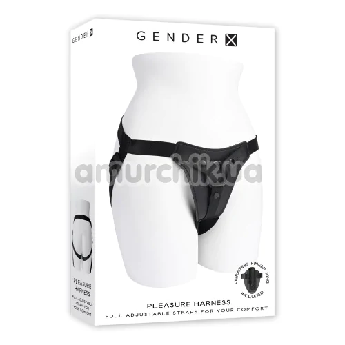 Трусики для страпона Evolved Gender X Pleasure Harness, черные