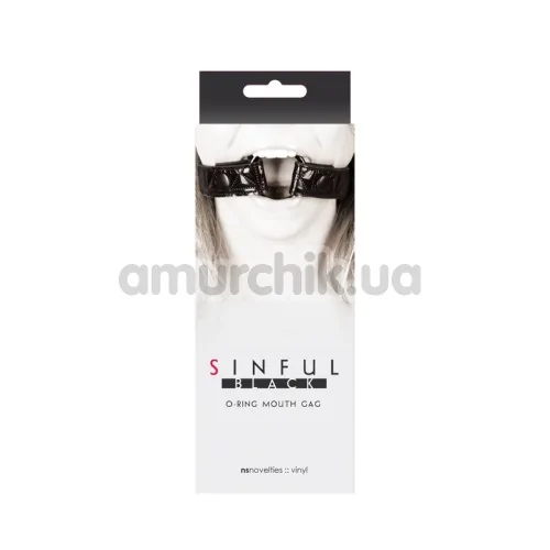 Кляп зі змінними кільцями Sinful O - Ring Mouth Gag, чорний