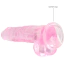Фалоімітатор Realrock Crystal Clear Dildo Realistic 8, рожевий - Фото №4