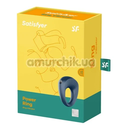 Виброкольцо Satisfyer Power Ring, синее