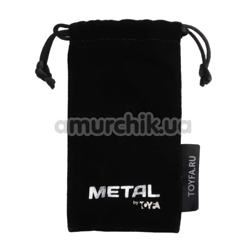 Анальная пробка с рубиновым кристаллом Toyfa Metal 717029-9, серебряная 