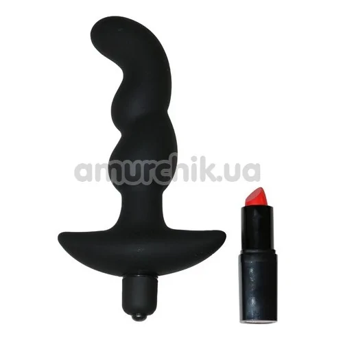 Вибростимулятор простаты Master Series Onyx Vibrating Silicone Anal Plug, черный