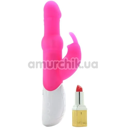 Вибратор Beads Rabbit Vibrator With Rotating Shaft, розовый