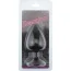 Анальна пробка з червоним кристалом Silicone Jewelled Butt Plug Heart Large, чорна - Фото №7