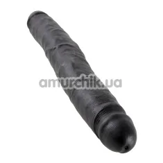 Двобічний фалоімітатор King Cock Slim Double Dildo, чорний - Фото №1