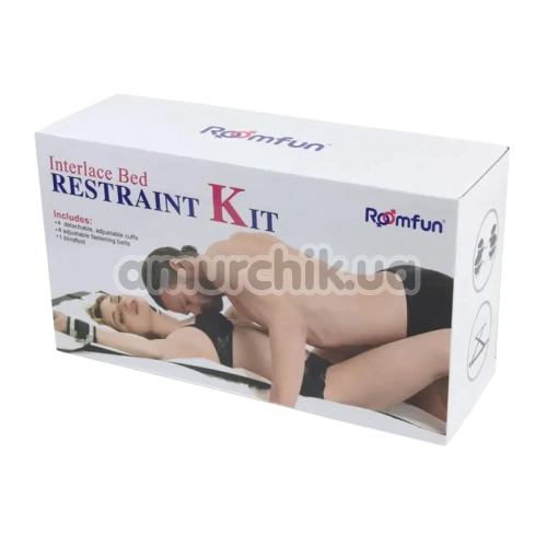 Бондажный набор Roomfun Interlace Bed Restraint Kit, черный