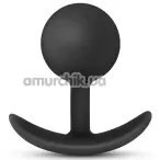 Анальна пробка Anal Adventures Platinum Silicone Vibra Plug 1.75, чорна - Фото №1