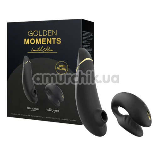 Набір Golden Moments Collection 2: Womanizer Premium 2 + We-Vibe Chorus, чорний
