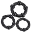 Набор эрекционных колец Star Night 3 Cock Ring Set, черный - Фото №2