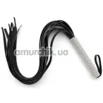 Флоггер DS Fetish Flogger With Diamond L, черный - Фото №1