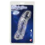 Насадка на пеніс Crystal Clear Penis Sleeve With Extension + Ball Ring Medium, прозора - Фото №9