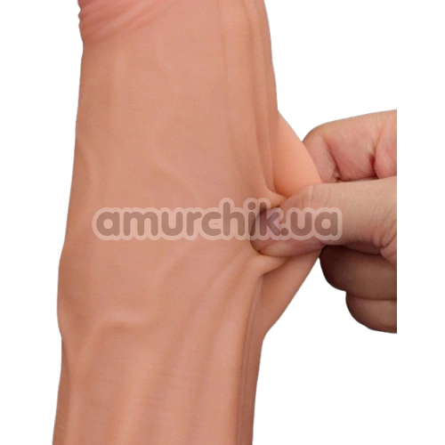 Фаллоимитатор Sliding-Skin Dual Layer Dong King Sized 14, телесный