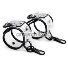 Фиксаторы для рук DS Fetish Wrist Restraints Transparent, прозрачные - Фото №1