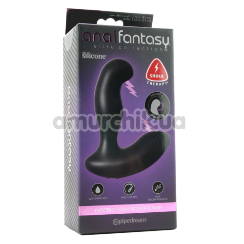 Вібростимулятор простати з електростимуляцією Anal Fantasy Elite Collection Electro Stim Prostate Vibe, чорний