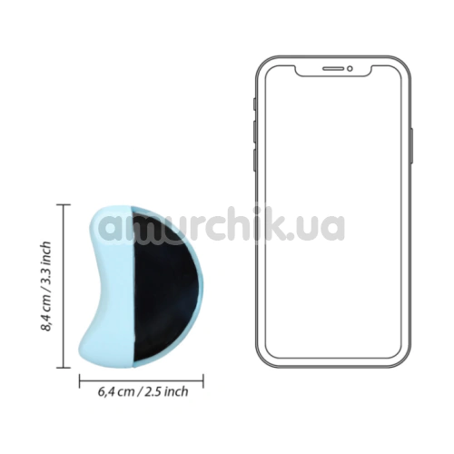 Кліторальний вібратор з пульсацією Loveline Pulse Wave Clitoris Vibrator, блакитний