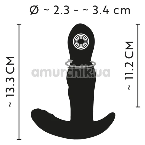 Вибростимулятор простаты с ротацией Anos Finest Butt Wear RC Rotating Prostate Plug With Vibration, синий
