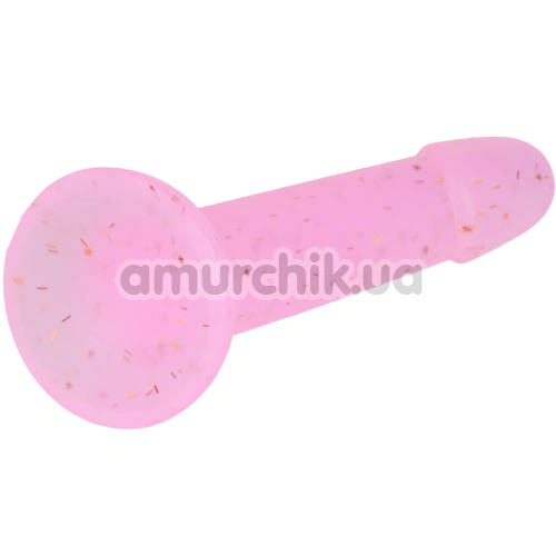 Фаллоимитатор Alume Glitter Silicone Dildo, фиолетовый