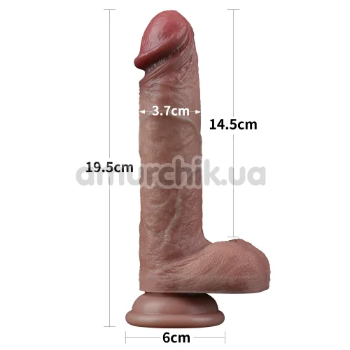 Фаллоимитатор Dual-Layered Silicone Nature Cock LV411042, коричневый