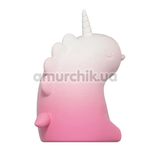 Симулятор орального сексу для жінок з вібрацією Univibe Sexy Unicorn, біло-рожевий