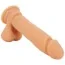 Фалоімітатор The D Dual Density Perfect D 8 Inch With Balls, тілесний - Фото №2