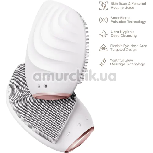 Ультразвуковая щетка для лица Geske Sonic Facial Brush 5 in 1, белая
