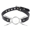 Кляп-кільце DS Fetish Spider Faux Leather, чорний - Фото №1