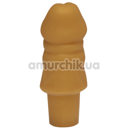 Корок для пляшки у вигляді пеніса Diverty Sex, золотий - Фото №1