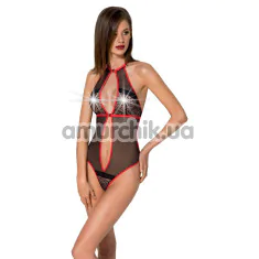 Боді Passion Free Your Senses Erotic Line Satara, чорно-червоне - Фото №1