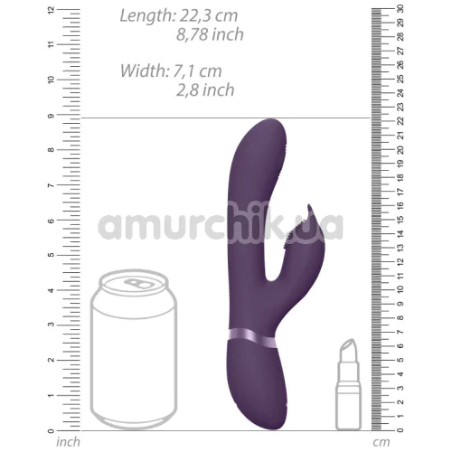 Вибратор с пульсацией Vive Aimi, фиолетовый