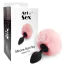 Анальная пробка с розовым хвостиком Art Of Sex Silicone Butt Plug Rabbit Tail M, черная - Фото №3