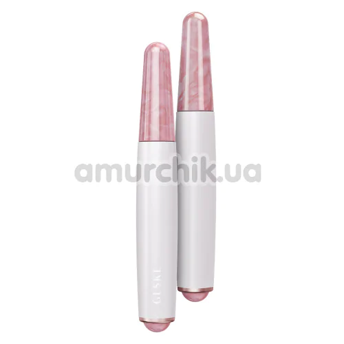 Ручка-массажер для лица Geske Double-Sided Rose Quartz Depuffing Pen 7 in 1, кремовый
