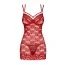 Комплект Obsessive 860-SET-3 красный: пеньюар + трусики-стринги - Фото №5