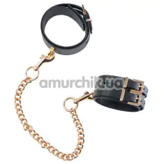 Фиксаторы для ног Guilty Pleasure Premium Collection Ankle Cuffs With Chain, черные - Фото №1