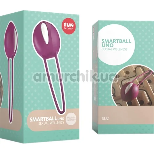 Вагінальна кулька Fun Factory Smartball Uno, фіолетово-біла