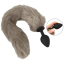 Анальна пробка з сірим хвостиком лисиці Fluffy Tail Plug For Your Butt, чорна - Фото №7