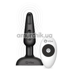Анальная пробка с вибрацией B-Vibe Trio, черная - Фото №1