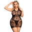 Платье Star Night Mesh Hollow-out Backless Mini Dress, черное - Фото №4