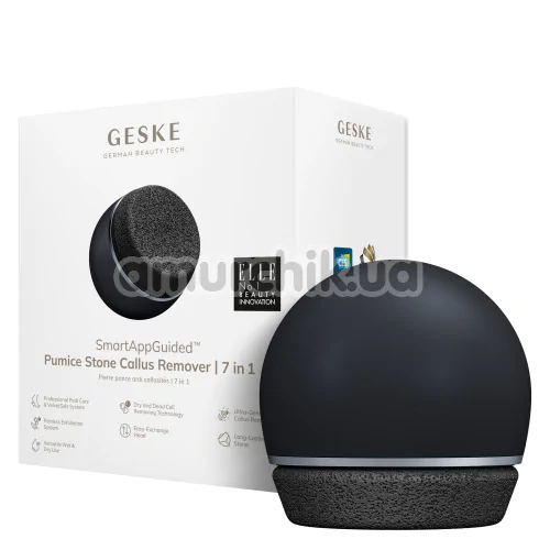 Шліфувальна пилка для стоп Geske Pumice Stone Callus Remover 7 in 1, чорна